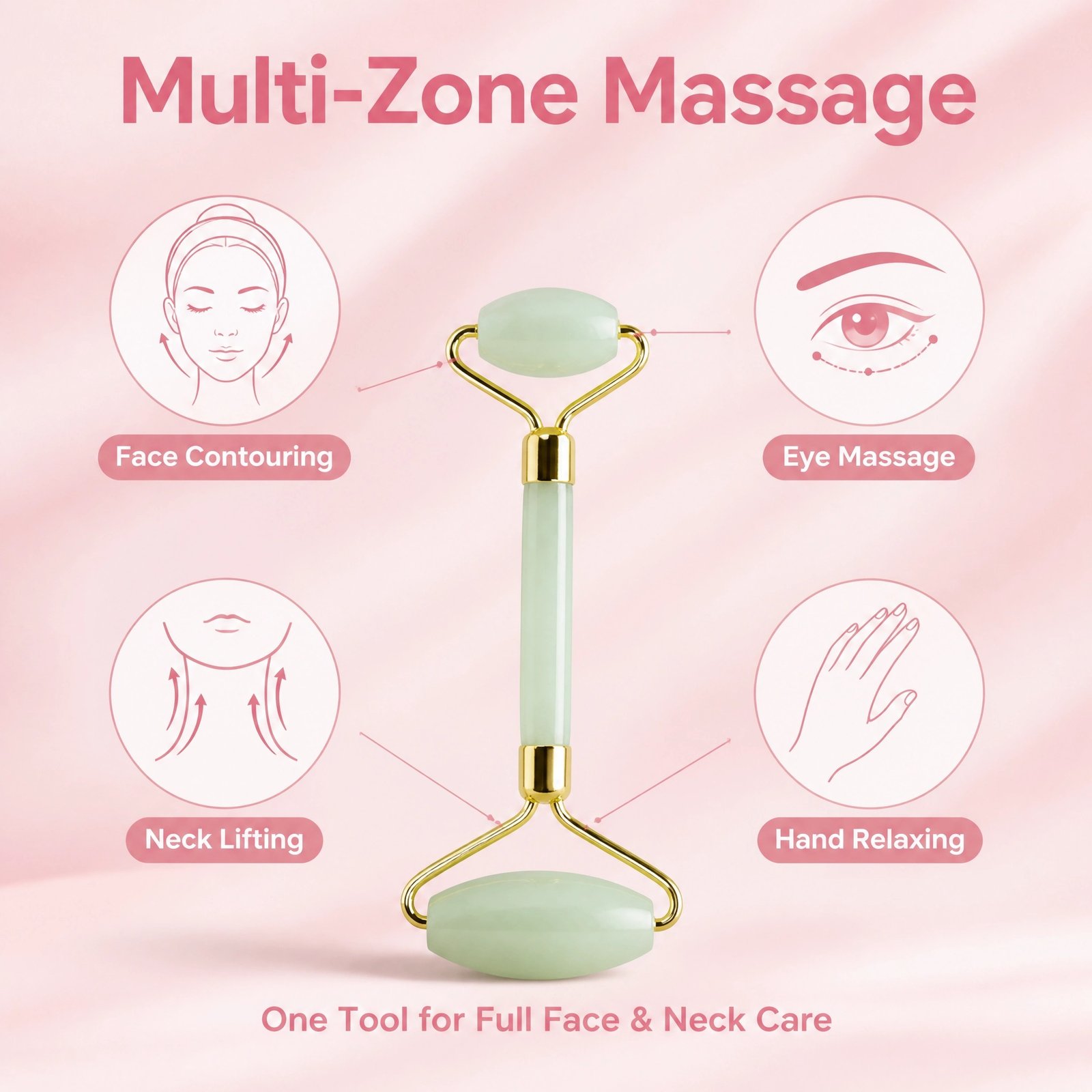 Natural Xiuyan Jade Facial Roller — Dual-Head Design for Lifting, Tightening & Soothing Massage - Image 4