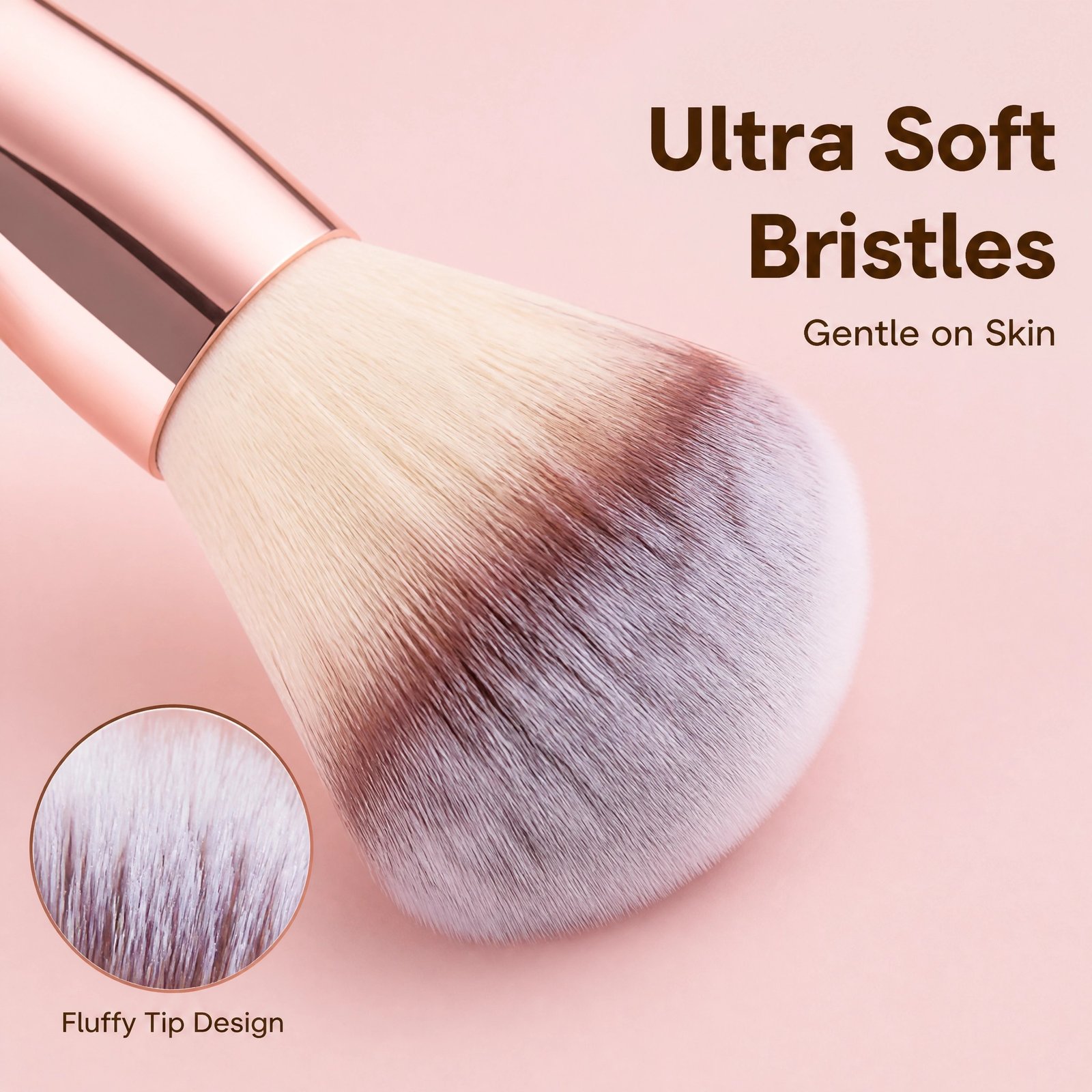 Large Powder & Blush Brush — Fluffy Soft Bristles for Flawless Setting, Blush & Finishing (4 Colors) - Image 5