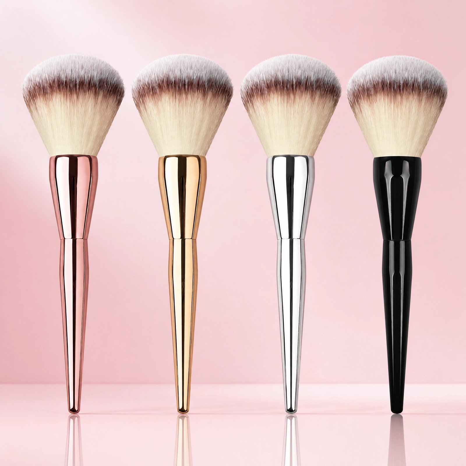 Large Powder & Blush Brush — Fluffy Soft Bristles for Flawless Setting, Blush & Finishing (4 Colors) - Image 6