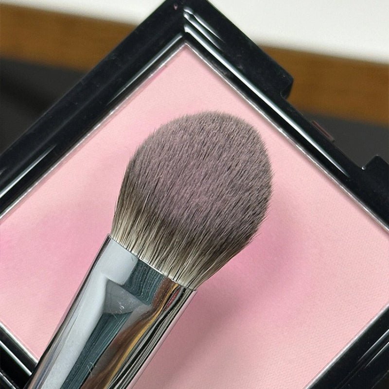 Peach Heart Blush & Powder Brush Set - Hypoallergenic Nylon Bristles, Wooden Handle, Perfect For All Skin Types - Choose 1 Or 3 Pcs - Image 6