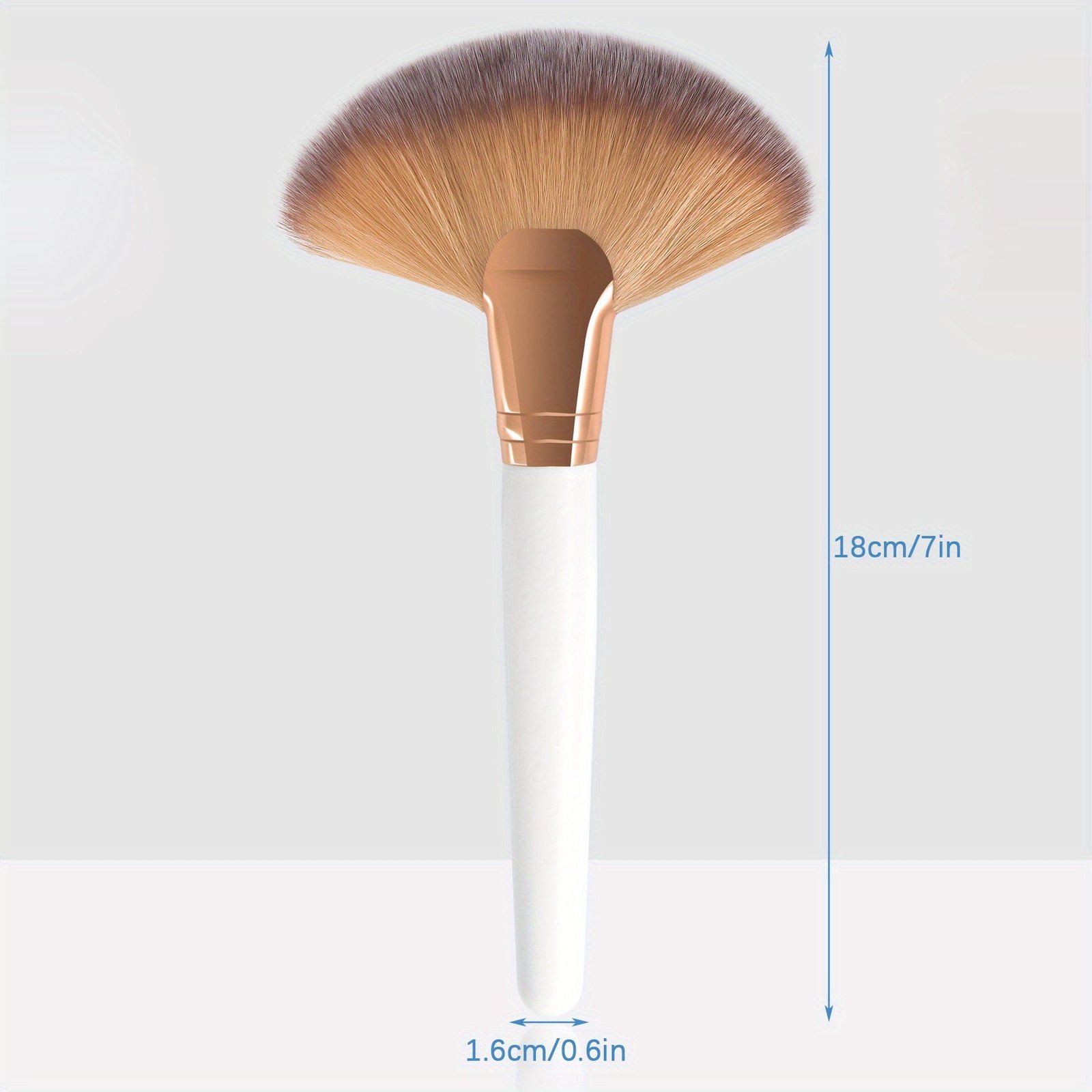 Fan-Shaped Powder Brush - Luxurious and Professional - Image 5