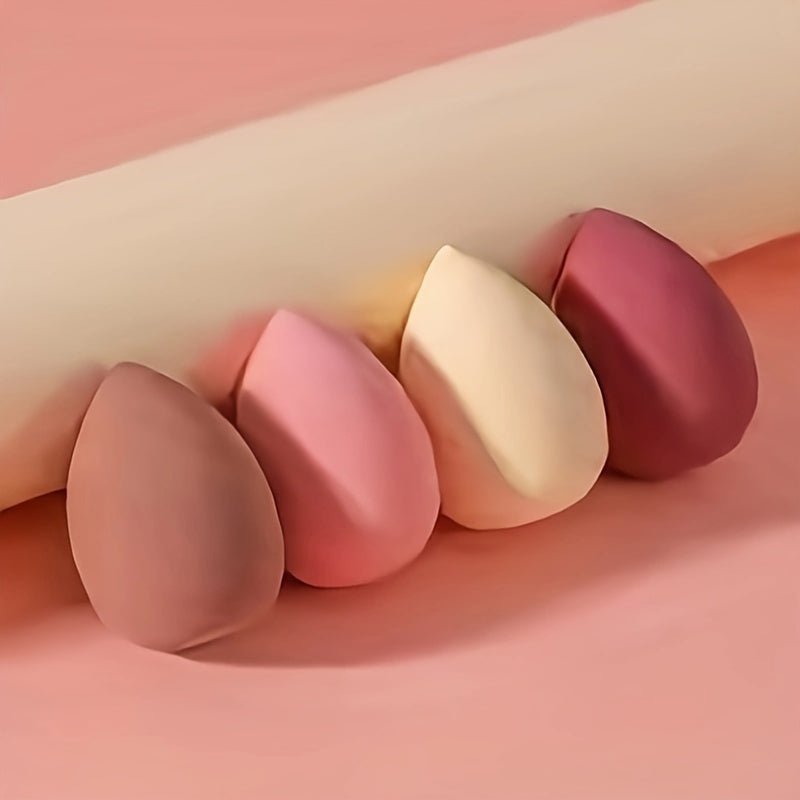 4pcs Makeup Sponge Blender - Non-Latex, Skin-Friendly, Dual Use for Wet and Dry Foundation Blending - Image 3
