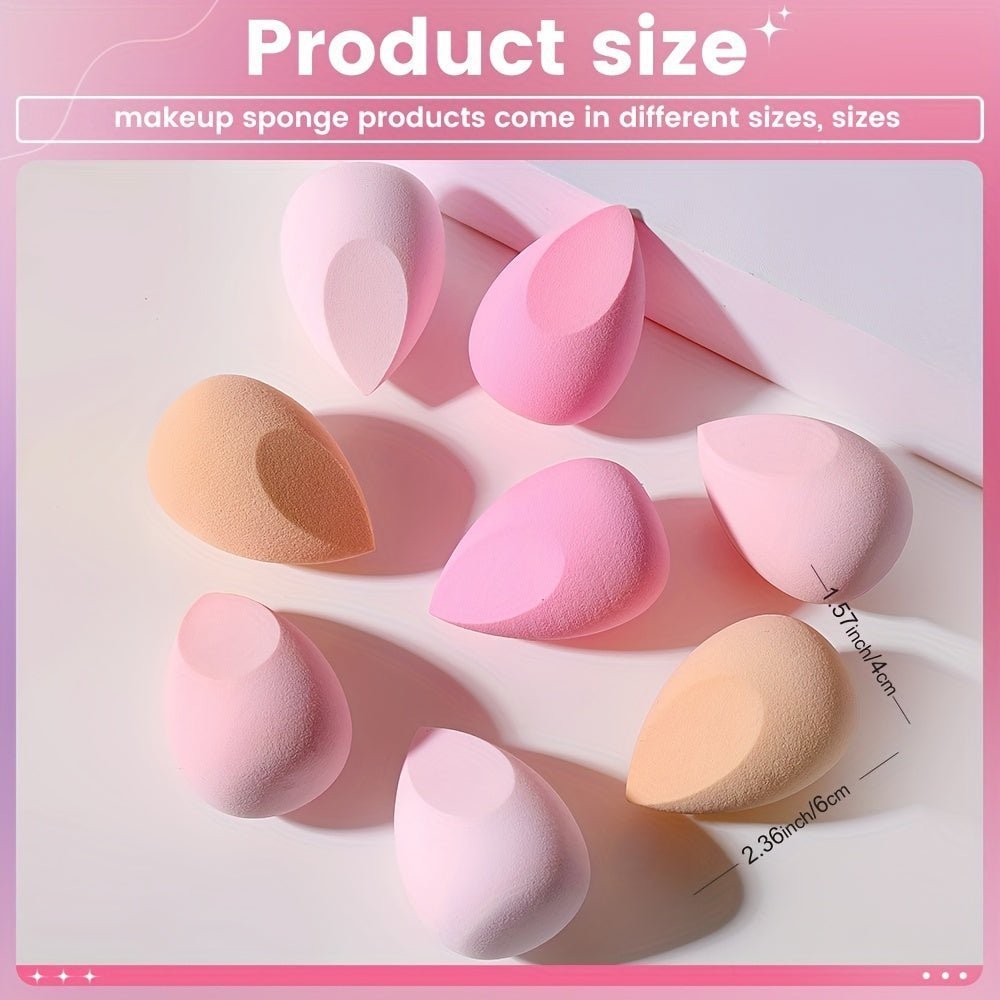 Premium Pink Makeup Sponges 8pcs — Hydrophilic Polyurethane Sponges for Flawless, Streak-Free Blending - Image 5