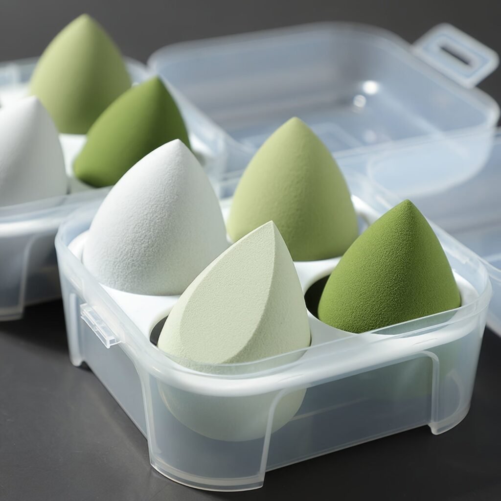 4PCS Makeup Sponge Beauty Blender Set - Ultra-Soft, Seamless Blend for Liquid Foundation, Durable & Bouncy