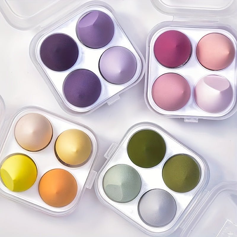 4PCS Makeup Sponge Beauty Blender Set - Ultra-Soft, Seamless Blend for Liquid Foundation, Durable & Bouncy - Image 2