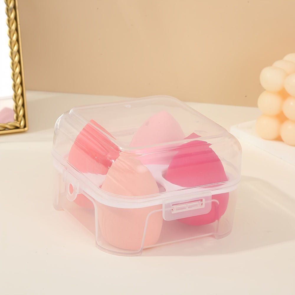 4pcs Makeup Sponges Beauty Blender with Portable Case for Daily Makeup and Travel Use - Image 3