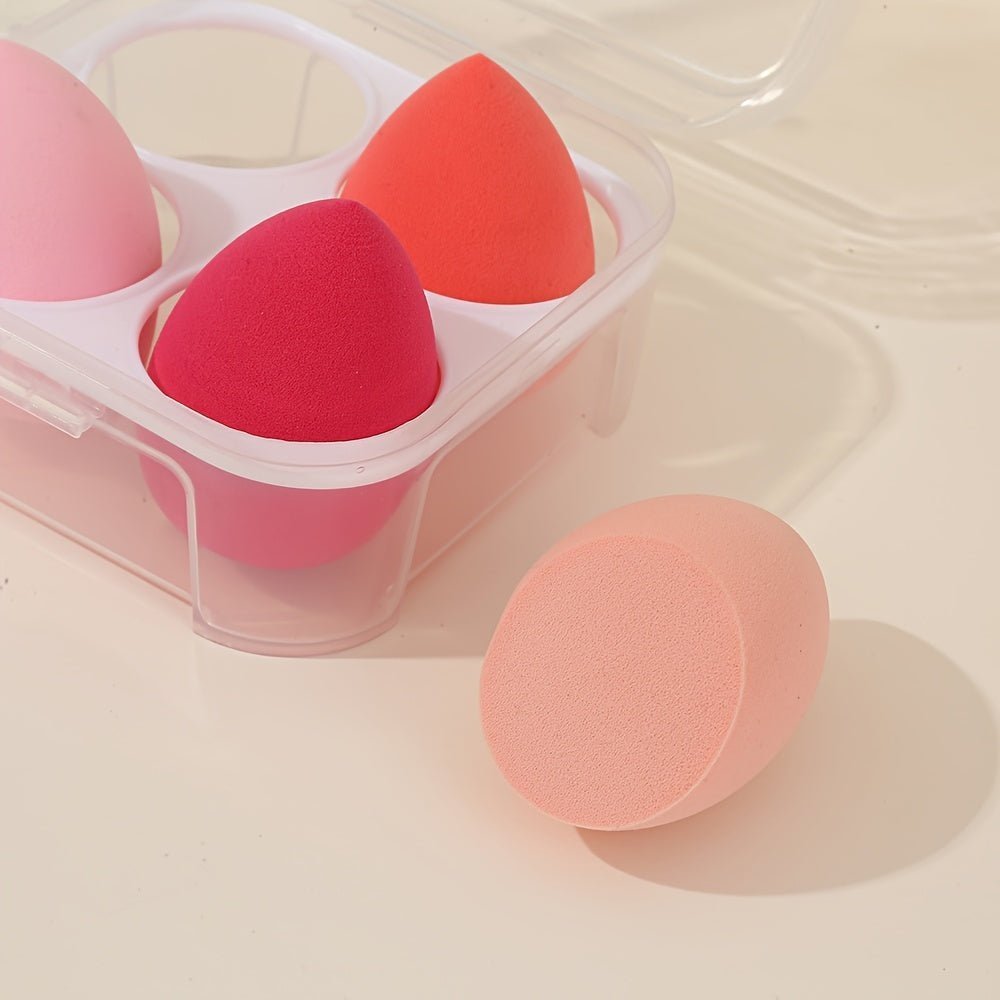 4pcs Makeup Sponges Beauty Blender with Portable Case for Daily Makeup and Travel Use - Image 2