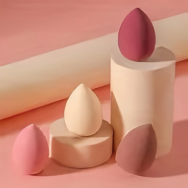 4pcs Makeup Sponge Blender - Non-Latex, Skin-Friendly, Dual Use for Wet and Dry Foundation Blending - Image 2