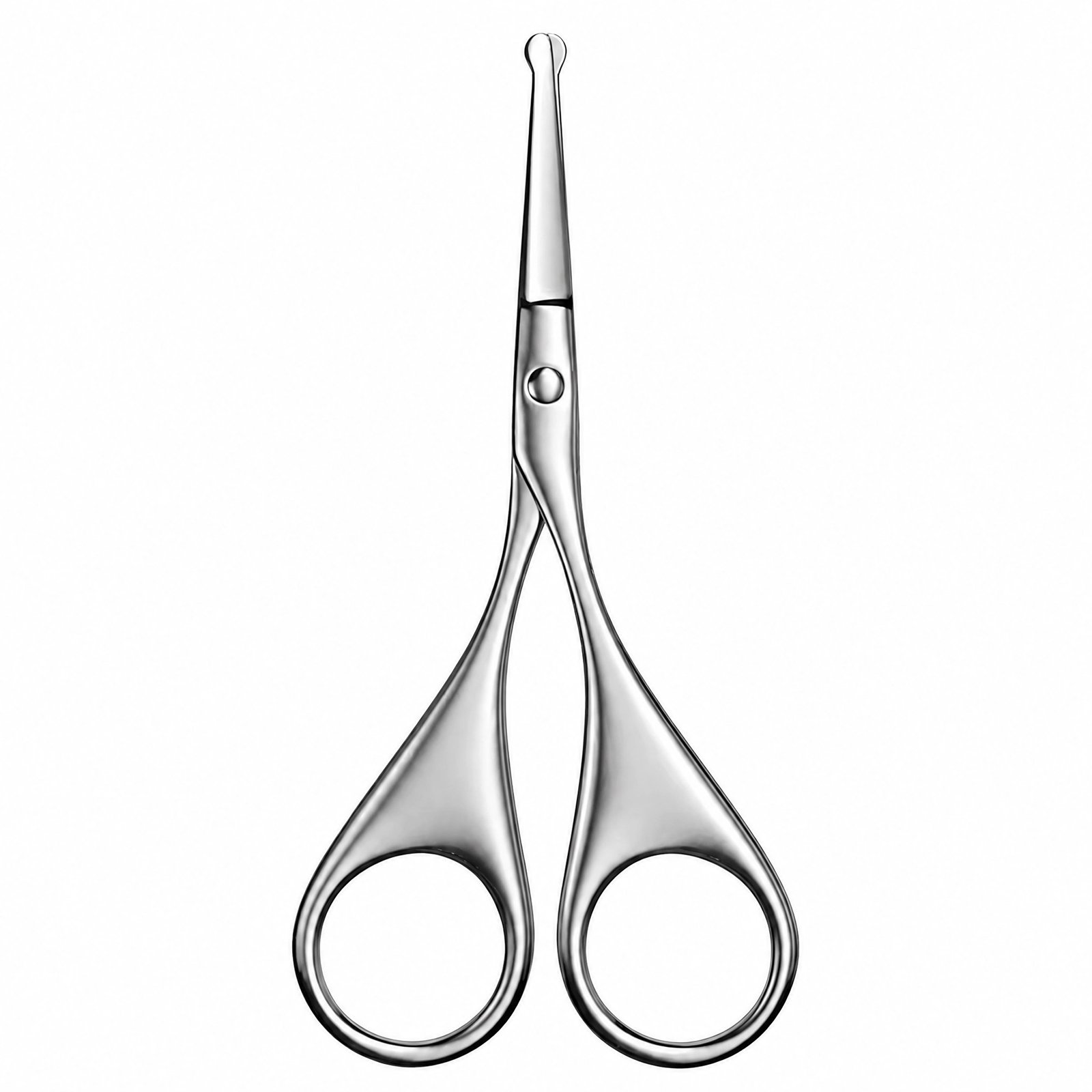 Stainless Steel Round Tip Grooming Scissors — Safety-Designed for Nose Hair, Eyebrows & Cuticle Trimming - Image 2