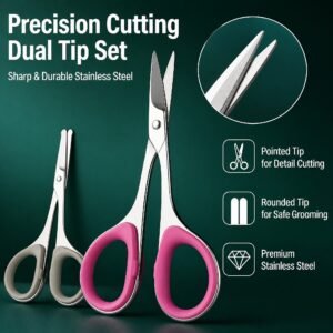 Mini Multi-Purpose Scissors Set — Rounded Safety Tip & Pointed Precision Tip 2-in-1