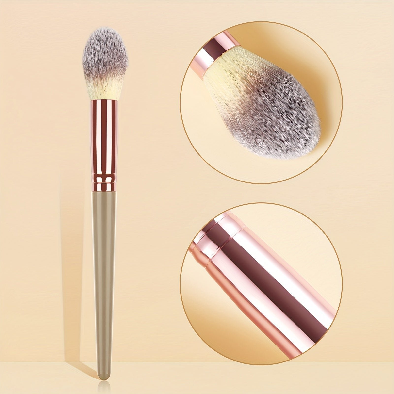 Premium Flame Design Highlighter Brush: Soft, Angled, Ideal for Daily and Professional Makeup - Image 6