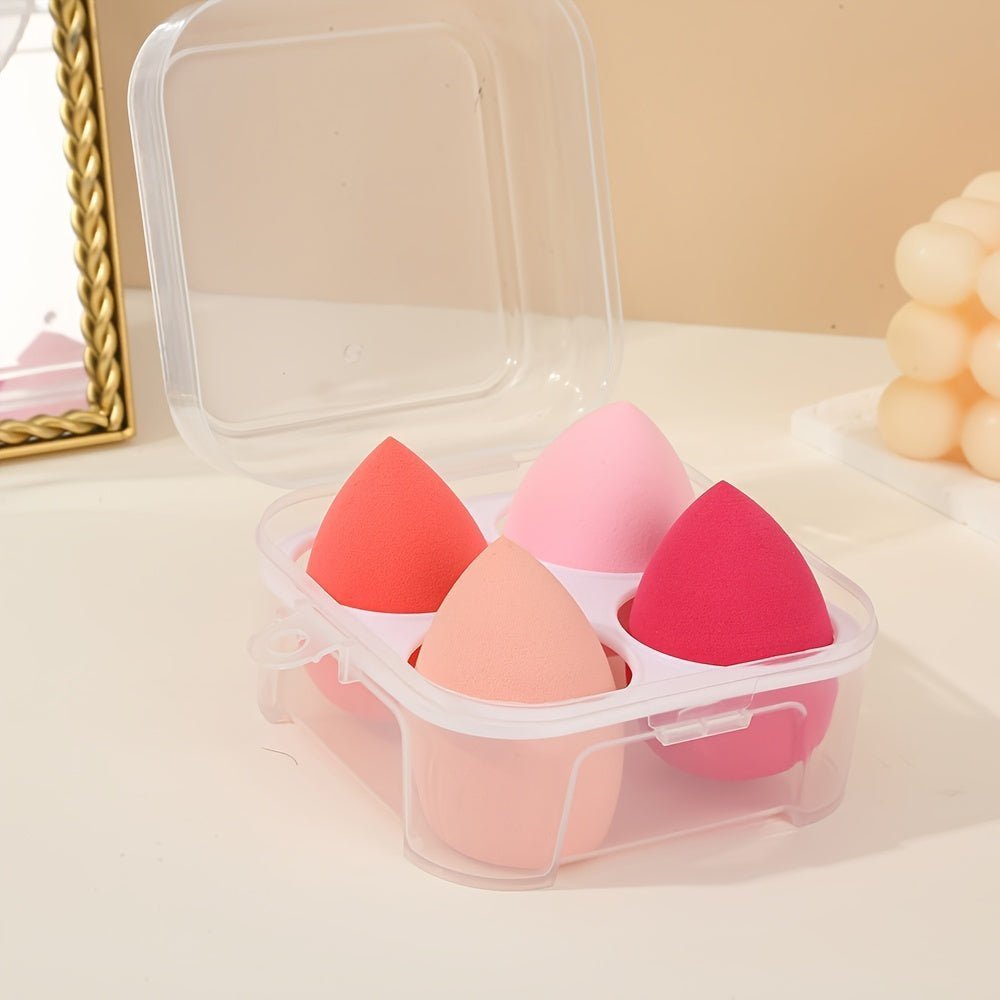 4pcs Makeup Sponges Beauty Blender with Portable Case for Daily Makeup and Travel Use