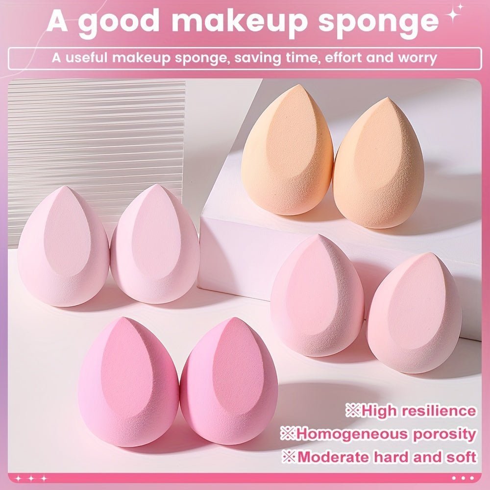 Premium Pink Makeup Sponges 8pcs — Hydrophilic Polyurethane Sponges for Flawless, Streak-Free Blending - Image 3
