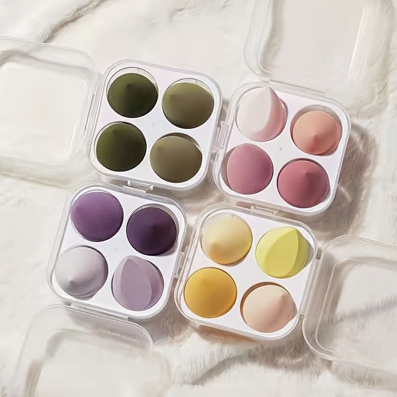 4PCS Makeup Sponge Beauty Blender Set - Ultra-Soft, Seamless Blend for Liquid Foundation, Durable & Bouncy - Image 3